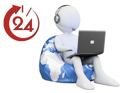 Service client&egrave;le 24/7